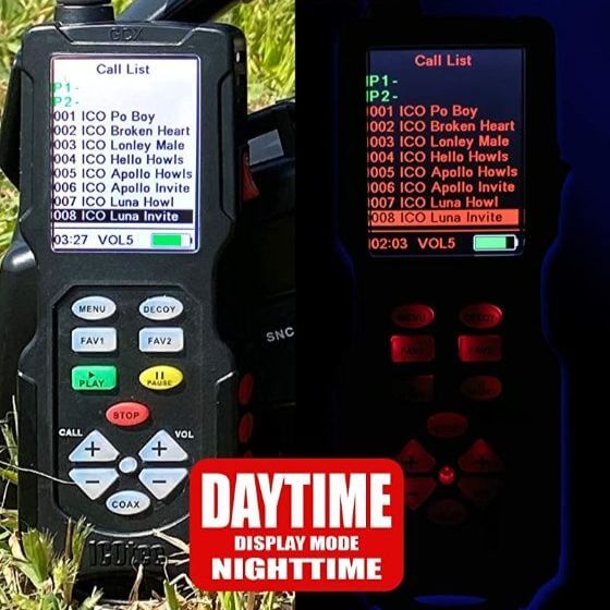 ICOtec Sabre remote control display modes